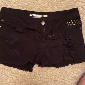 Black khaki shorts size 7